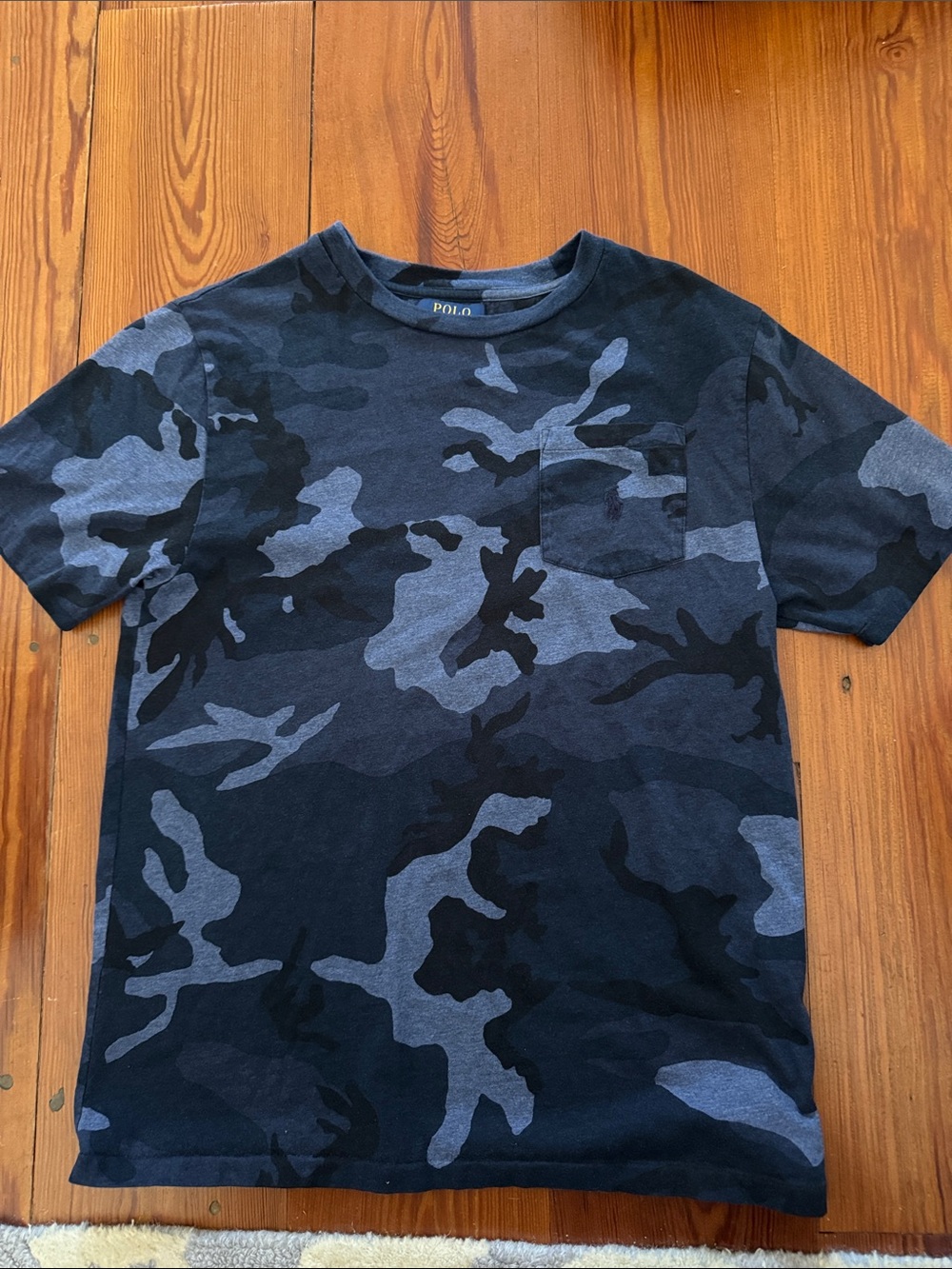 Polo by Ralph Lauren Men's Navy & Gray Camo Pocket Tee